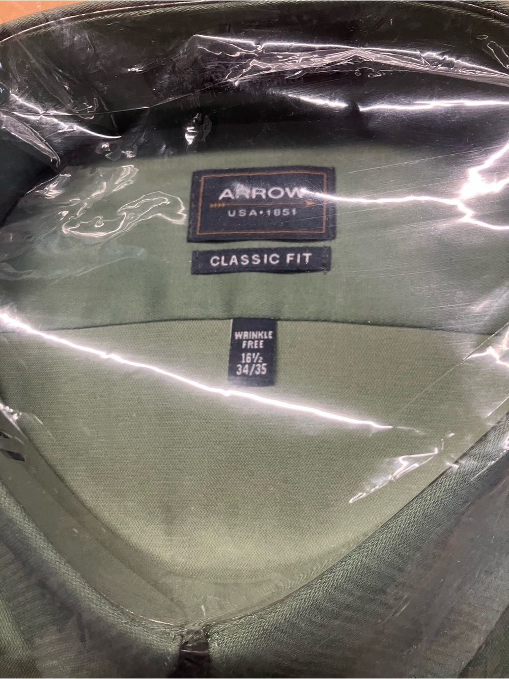 NWT 3x Lot Mens Dress Shirts 16.5 34/35 Chaps & Arrow Blue Purple Green - Picture 4 of 8